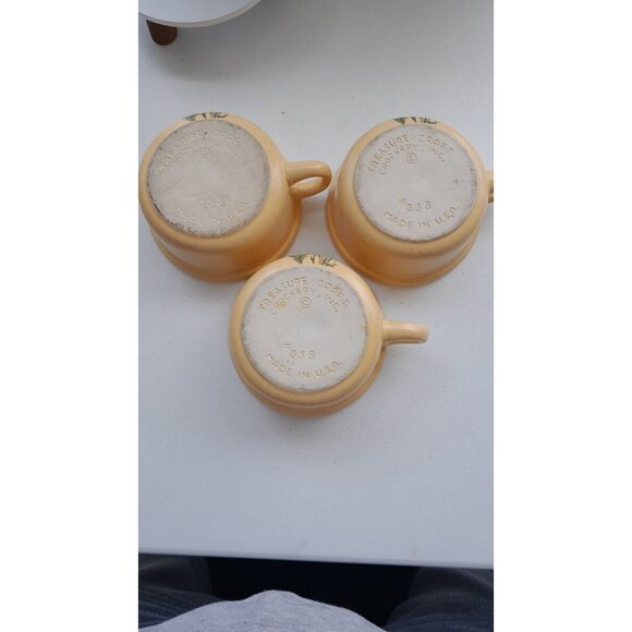 SET OF (3) TREASURE CRAFT WILDFLOWERS SOUP BOWL MUG #858 USA CROCKERY INC - Picture 4 of 5